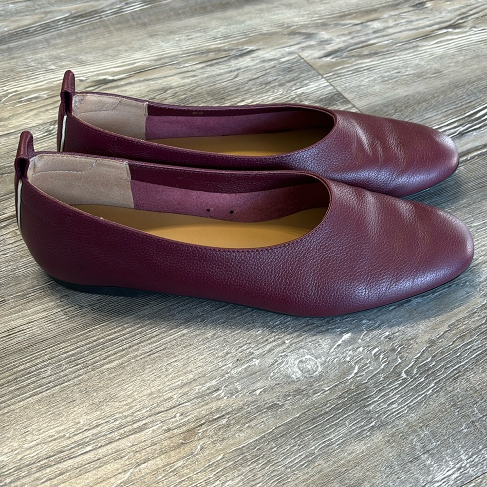 Everlane The Day Glove Bordeaux 6.5 Leather Ballet Flat